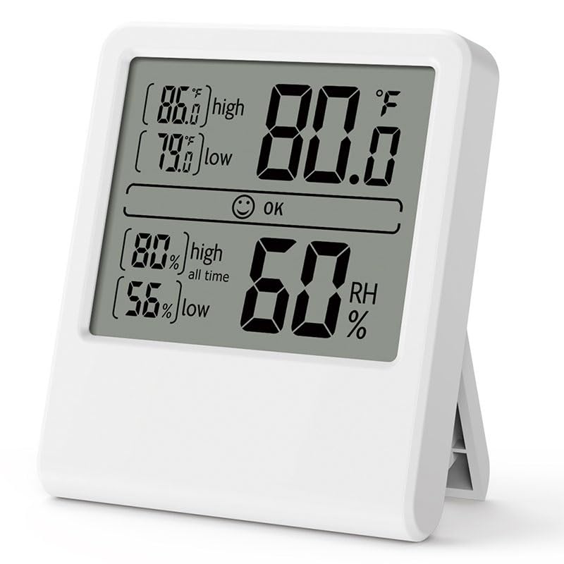 ABS Digital Display Thin Model Electronic Hygrometer Indoor Magnetic Attraction Bracket