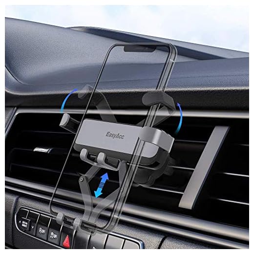 EasyAcc Soporte para teléfono automóvil, cunas para automóvil con rotación de 360 ° iPhone SE 2020 11 Pro MAX XR XS X, Galaxy S20 S20 + A51 M31 Note 10, Huawei P40 Pro Mate 30 Pro