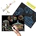 BOTEEN Scratch Painting Rainbow Paper by BOTEEN, Sketch DIY Art Craft Night View Creative Gift,Scratchboard for Adults and Kids ,Craft Kits with 4 Tools,Size:16''x11''