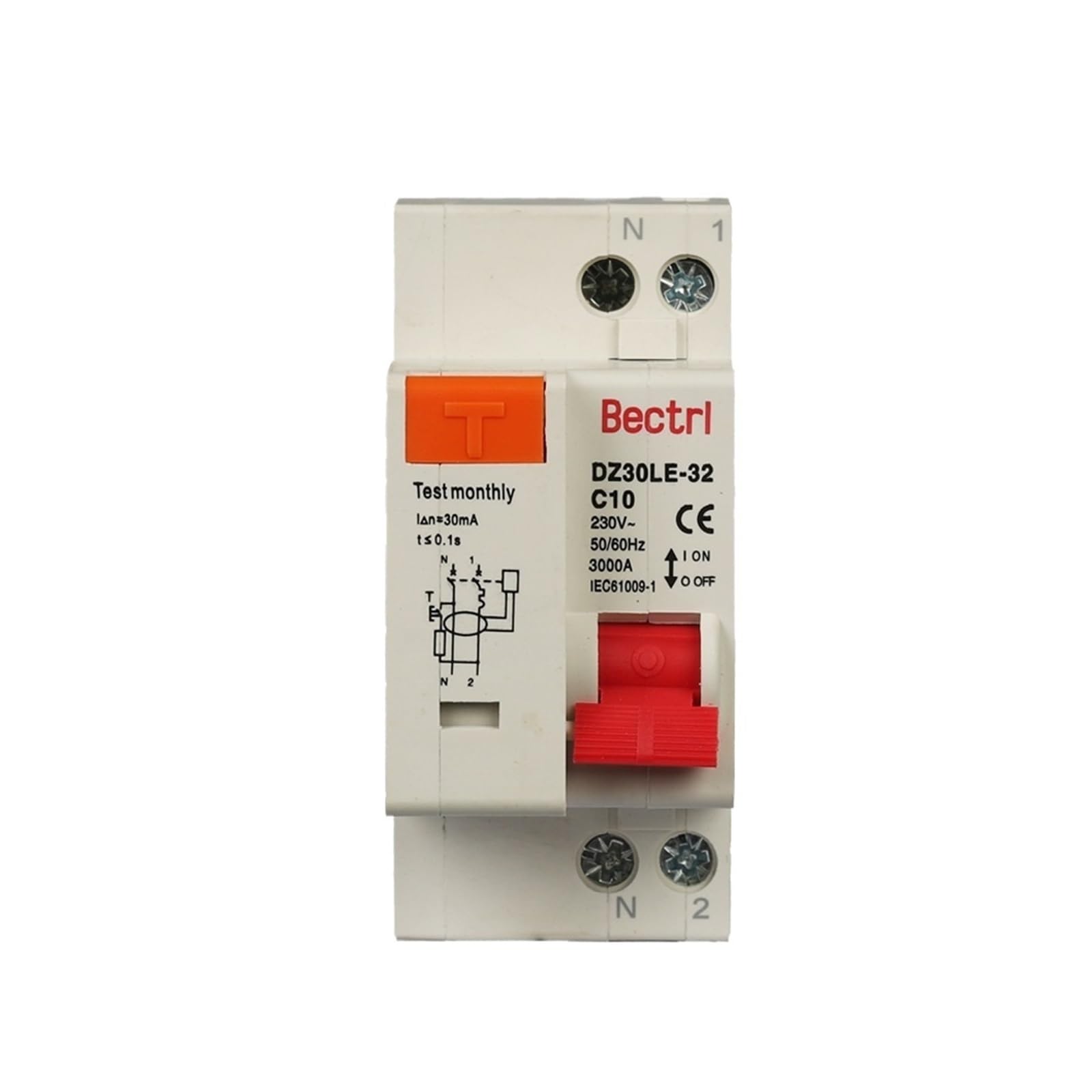 Disyuntor diferencial RCBO 230V interruptor magnetotérmico 16A 1P+N