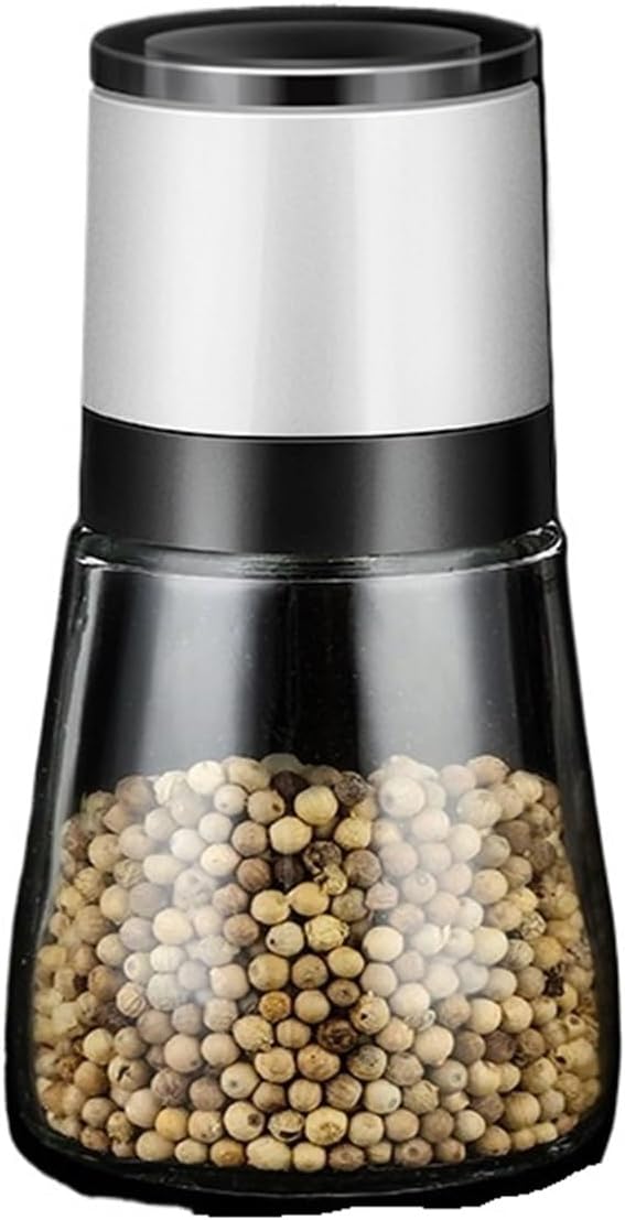 Compatible For Pepper Grinder Refillable Salt And Mill Stainless Steel Spice Shakers Mills Jar Containers Kitchen Gadgets(Style C)