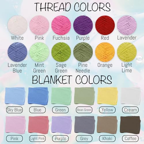 Image of ubjva Personalized Baby Blanket Custom Baby Blanket with Name Customized Embroidered Knitted Blanket Gifts for Newborn Toddler Girl Boy