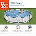 Bestway 56417 Steel Pro Above Ground, 12ft x 30 Inch | Frame Swimming Pool with Filter Pump