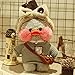 TBQYW Kawaii Grey Duck Peluche Bambola, Lalafanfan Cafe Mimi Duck Peluche Anatroccolo Peluche, Regalo di Compleanno per Bambini 30 Cm 23