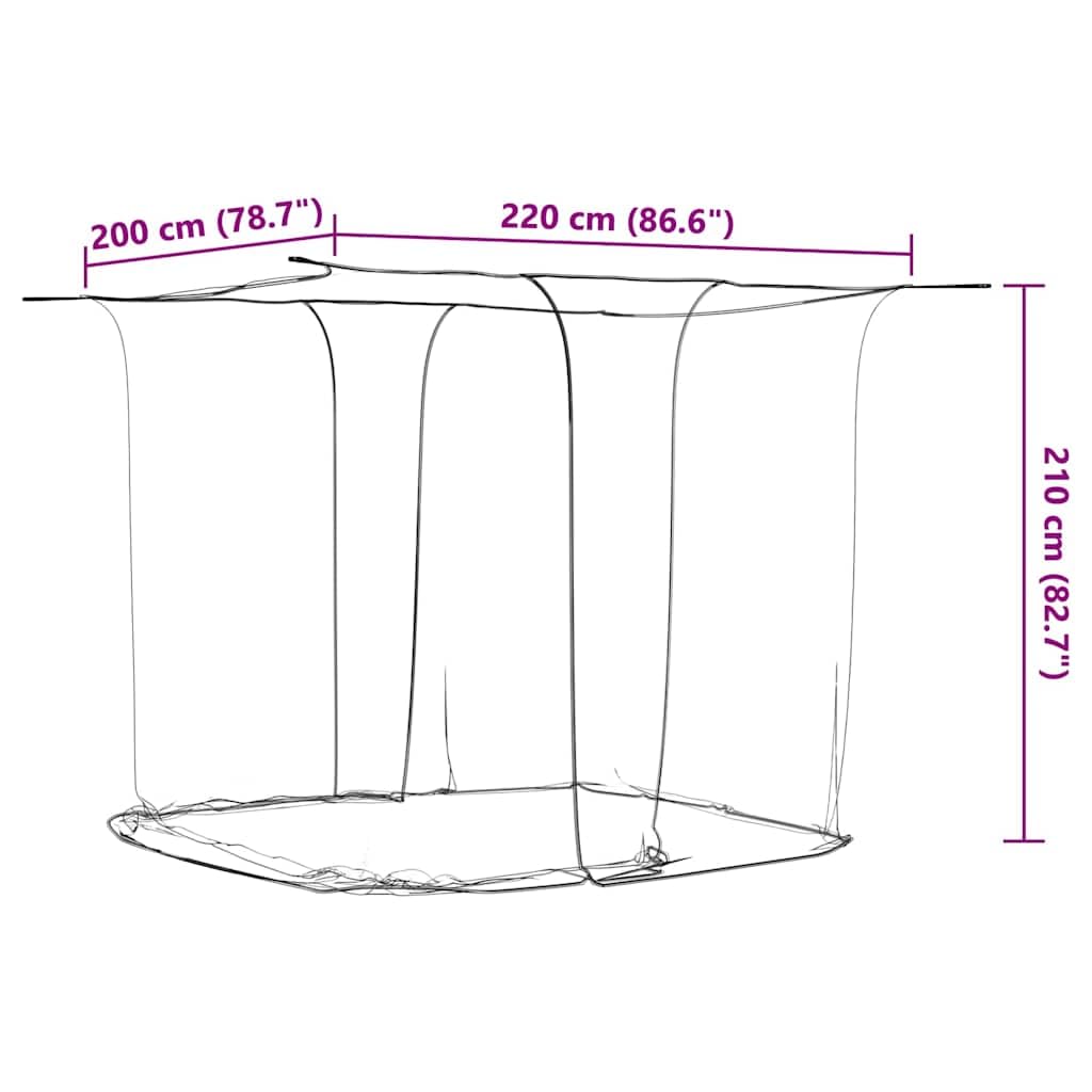 Générique Moustiquaire Suspendue 156 Maille Blanc 220x200x210 cm,Équipements Sportifs,Loisirs de Plein air,Camping et randonnée,Moustiquaires,0.56 KG,4010057