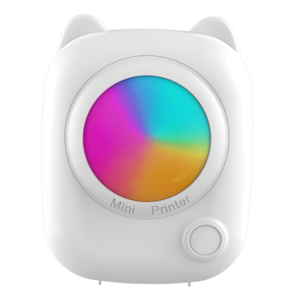 Homoyoyo Mini Stampante Termica Portatile Bianca, Stampa Etichette | Abs, Batteria 1200mah, Formato Tascabile, per Fogli Adesivi, Foto, Ricevute e Memo