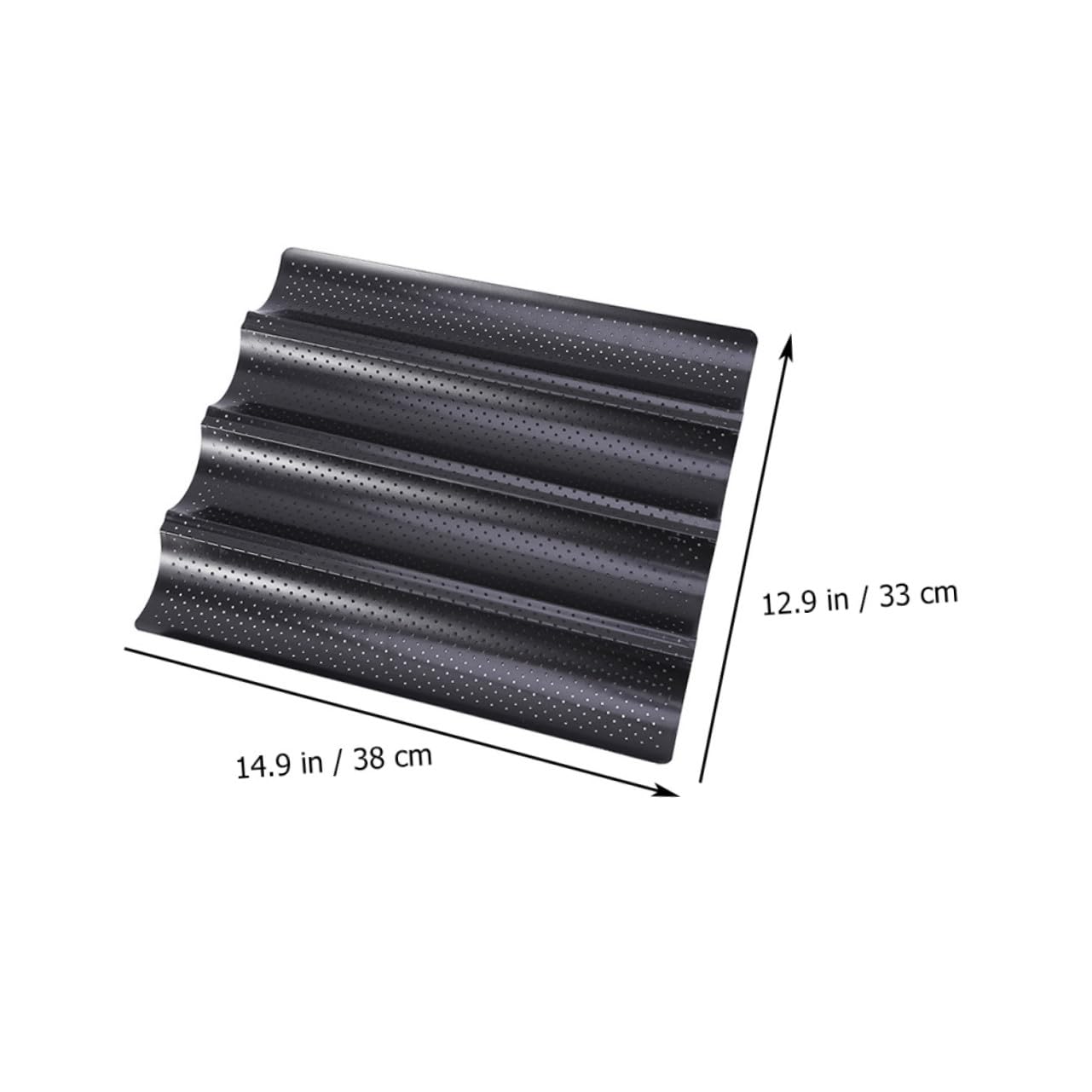 Molde para Pan Francés de Carbono Premium Bandeja Antiadherente de Ranuras para Hornear Baguettes Casa Molde Resistente y Fácil de Limpiar Herramienta Profesional para Panadería