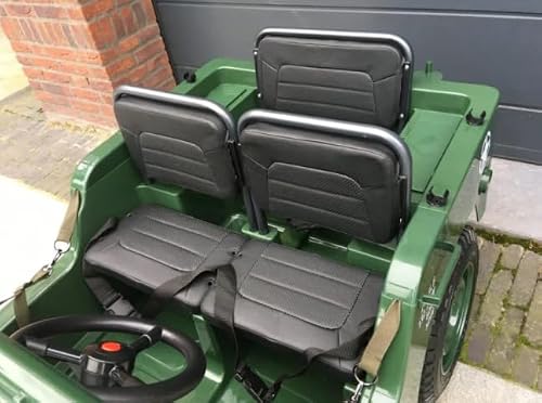 Voiture électrique enfant jeep willys 3 places 24V Vert Voiture électrique enfant jeep willys 3 places 24V Vert