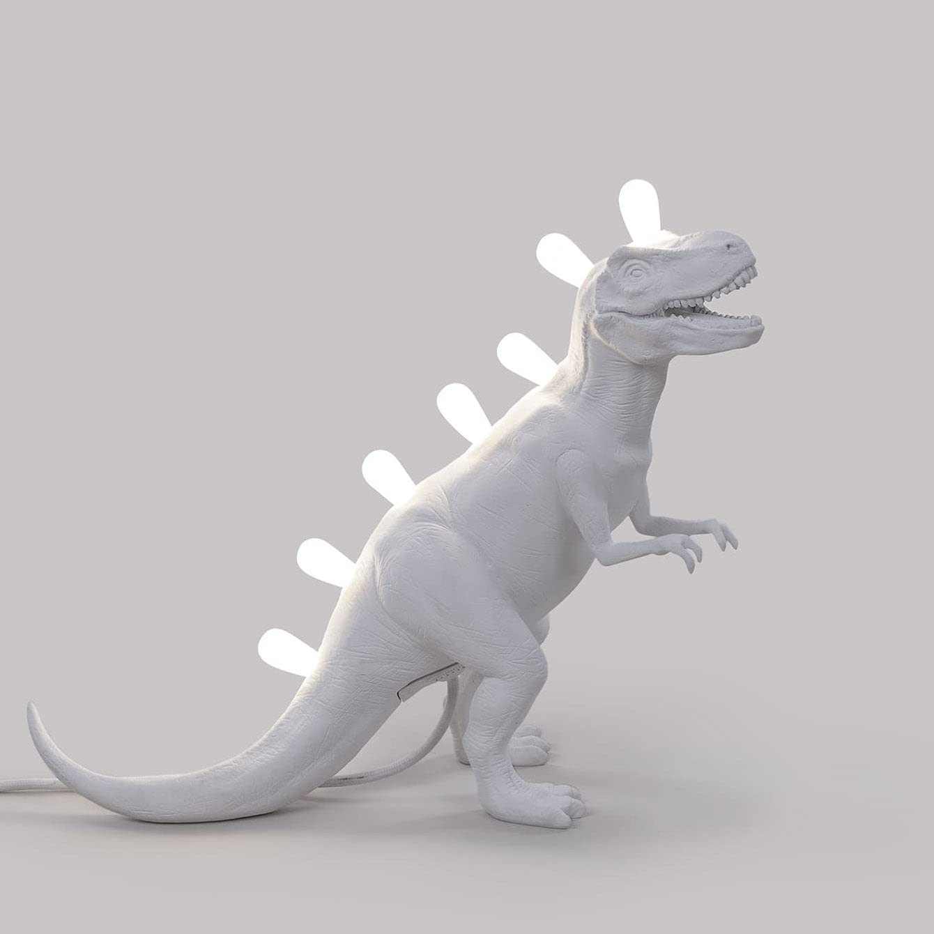 Seletti Jurassic Lamp Rex Lámpara de Mesa Rex con Forma de Dinosaurio Blanco
