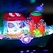 DIIOOMIEEU Electric Boat Toy for Kids 3+ Years Old Boys Girls Transparent Shell Moving Ship Toy with Light & Music Great
