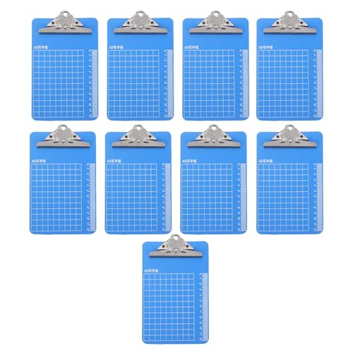 ledmomo 10個 プラスチッククリップボード 定規付き書類整理用硬質書き板 吊り下げフック搭載 書きやすく丈夫で持続 オフィス学校用