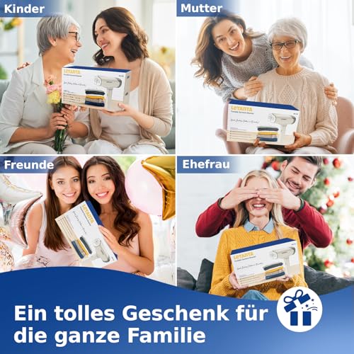 Tragbarer Dampfglätter 1200W, Handdampfer mit 30s Schnellaufheizung, 150ml Wassertank, 90° Faltbar, 2-in-1 Dampfbügler & Bügeleisen, Starke Dampfleistung für Reise & Zuhause