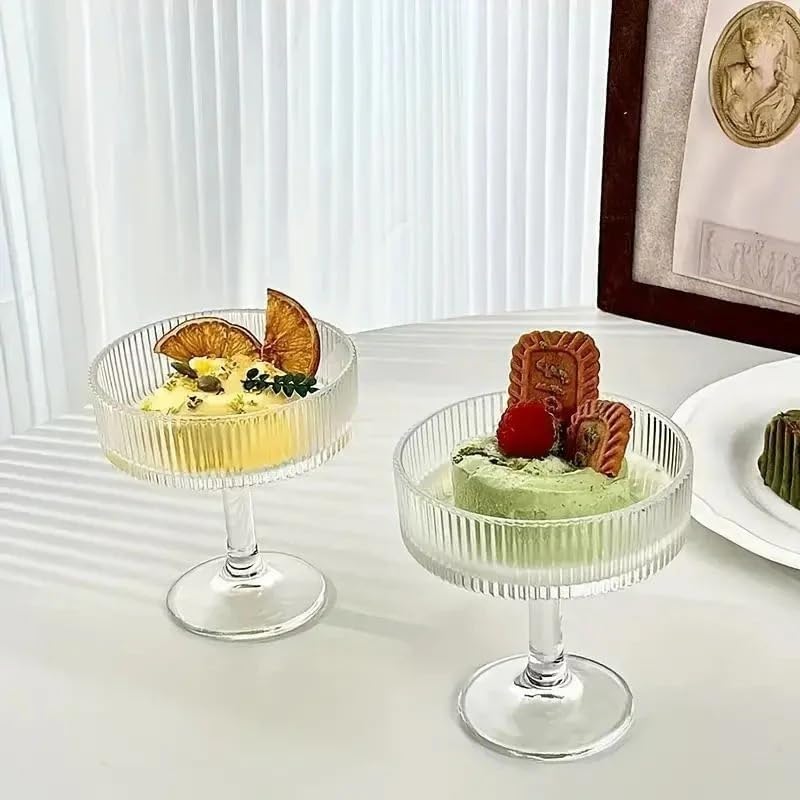 Timeless European Hurricane Wine Glasses, Specialty Desserts for Mocktail, Cocktail, Smoothies Soft Drink, Uses for Home,Bars, Restaurants, Weddings, Easy Maintenance & Long-Lasting (180 ML,Set of 2) 2