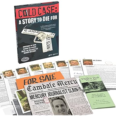 Thinkfun Cold Case Files - A Story To Die For - Murder Mystery Game for Adults and Kids Age 14 Years Up Cover
