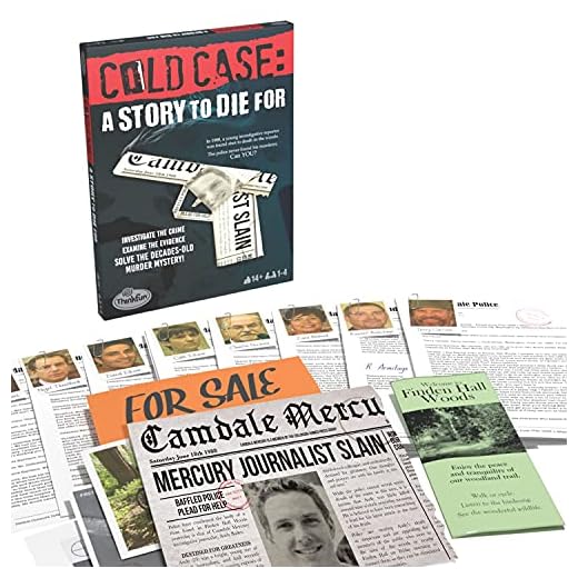 Thinkfun Cold Case Files - A Story To Die For - Murder Mystery Game for Adults and Kids Age 14 Years Up