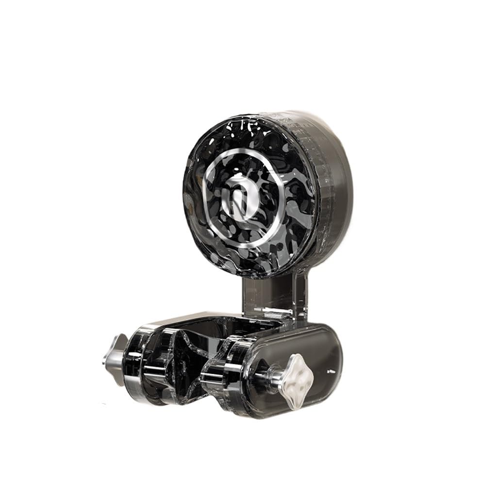 Support de pomme de douche à ventouse réglable noir et mobile pour salle de bain