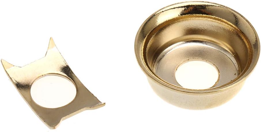 Musiclily Pro Steel Vintage Cup Style Tele Jack Plate for Telecaster Style Electric Guitar Gold
