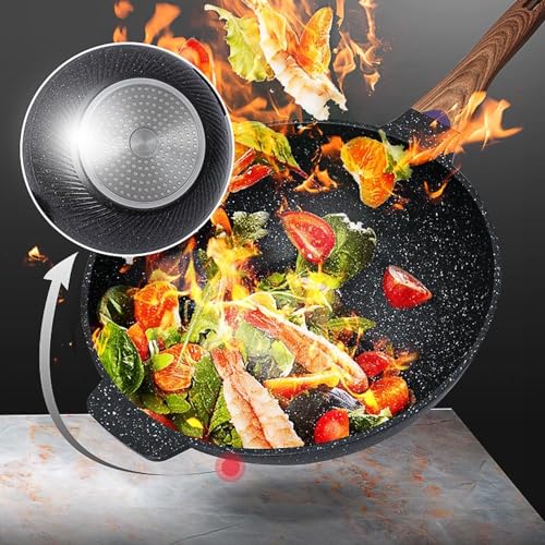 Wok de aluminio fundido con recubrimiento antiadherente 13.4 pulg miniatura 2