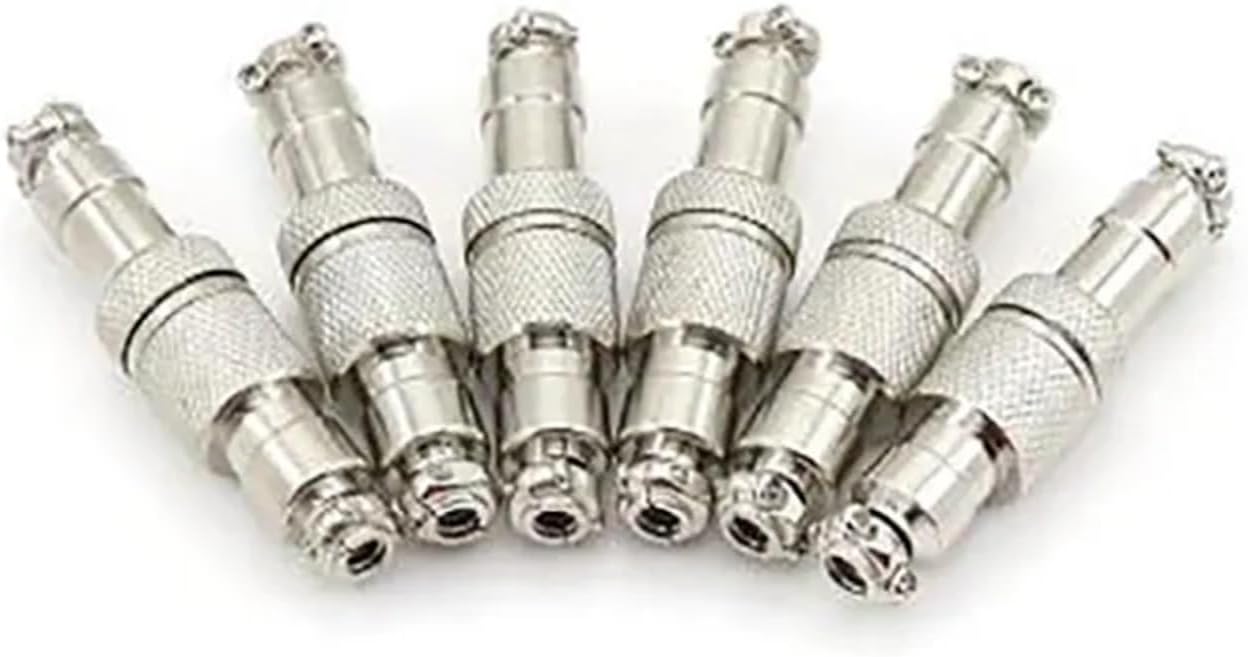 1Set GX12 Docking 2 3 4 5 6 7P Pin Male Female Circular Panel 12mm M12 Metal Connector Butt Joint Aviation Socket(4P)