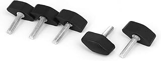 New Lon0167 M6x30mm Thread Featured Rotating Adjustable T reliable efficacy Clamping Handle Screw Knob Black 5pcs(id:b8a 64 81 65f)