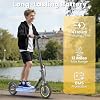 Electric Scooter, 350W Motor, 19 Mph Speed & 15 Miles Range, 8.5 Solid Tires, Lightweight Foldable Scooter with Dual Braking System, Max Load 265LBS