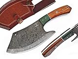 Messergriff: Der ergonomische Messergriff aus Rosenholz bietet Stabilität und Sicherheit an. Das Messer ist sehr angenehm in Handhabung und ist rutschfest.