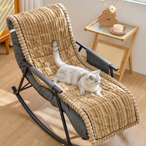 Coussin de chaise à bascule en fausse fourrure douce avec sangles