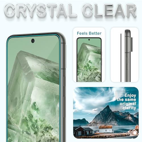 Image of FIRST MART Gorilla Tempered Glass Screen Protector Compatible For Google Pixel 8 (6.2 Inch) With Easy Installation Kit| Edge To Edge Coverage |Black