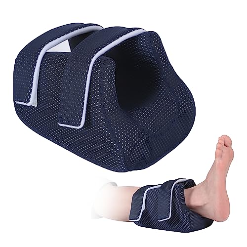 Ehucon Protège-Talons 3D Pour Escarres, Coussin D'Élévation De La Cheville, Coussin De Soutien Du Pied Pour Escarres, Coussins De Talon Pour Soulager La Douleur Au Talon - Lot De 1 Pièce (Bleu marine)