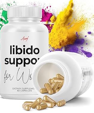 AMAZON - Amay Female Enhancement Pills – Libido Support for Excitement, Desire and Energy Support, Boost Mood & Balance Hormones Naturally – Vitamins for Women – PMS & Menopause Relief