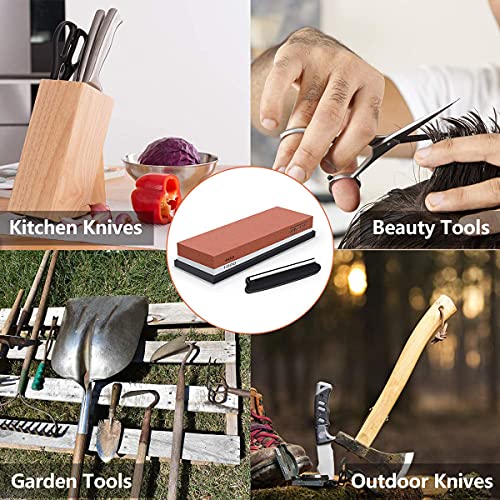 Pedra para amolar facas profissional 400/1000 pedras molhadas de amolar com dois lados para afiar fa