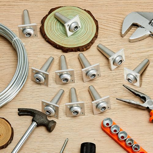 Image of 20 Pcs Anchor Wire Vise with Screws Grape Trellis Anchor Vise for Tightening 12-13 Gauge Wire to Build Trellises, Vineyards, Fences and Arbors