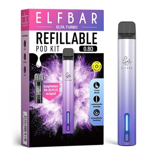 ELFBAR ELFA Turbo Kit con Pod ricaricabile da 0.8ohm -