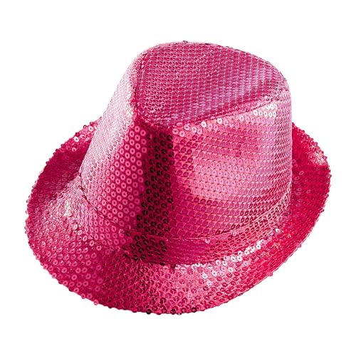 W WIDMANN MILANO Party Fashion - Chapeau Fedora, Chapeau avec paillettes, Couvre-chef, Carnaval
