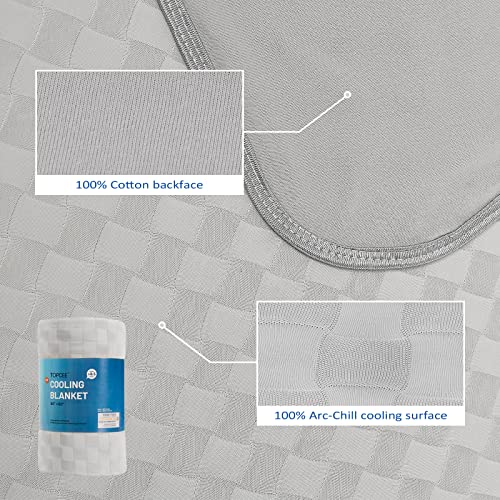 Topcee Cooling Blanket, Summer Cooling Blankets for Hot Sleepers, Arc-Chill Q-Max>0.5 Cool Fiber, Oeko-TEX 100% Certified, Soft, Breathable, Double-Side Bed Throw,Keep Cool for Adults Kids 90"x90" - image 5