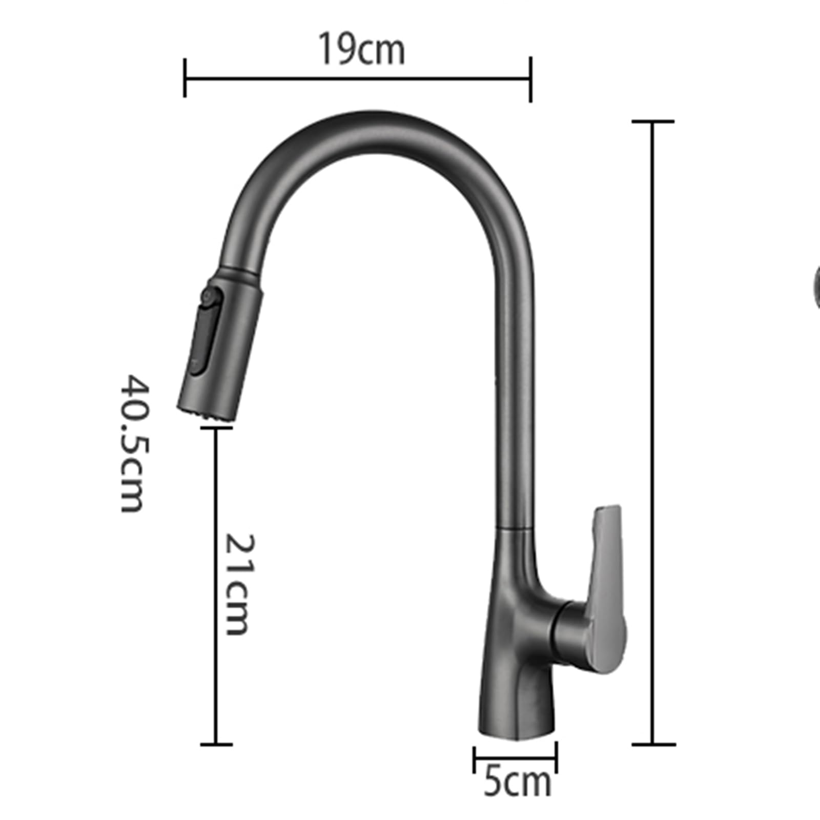 Robinet de Cuisine à col de Cygne Haut, 3 Voies, Bec extractible, poignée Unique, Double Fonction pour l'eau Potable, Design élégant, Installation en Angle Peu encombrante