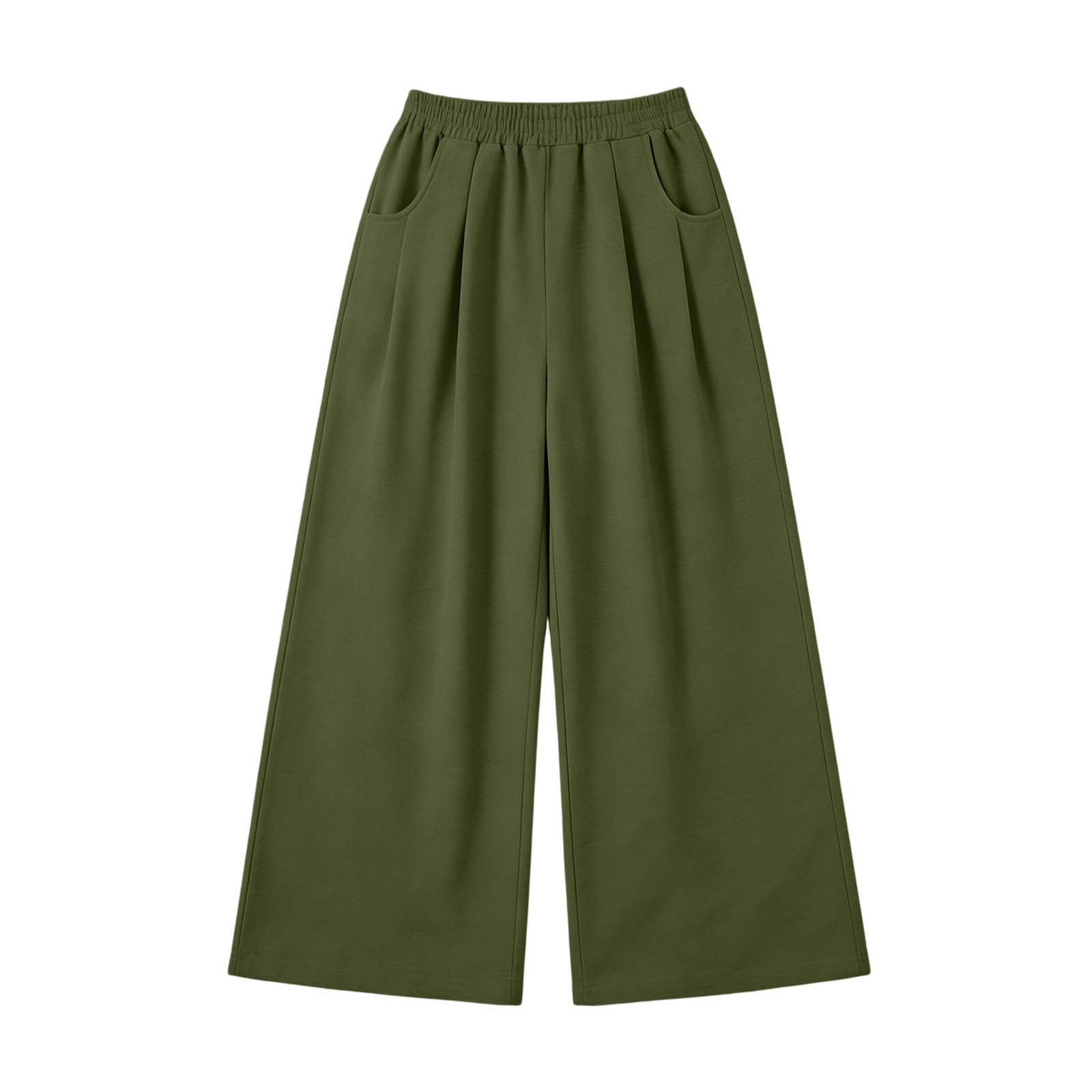 KHIRVWL Pantaloni da Jogging Donna Pantaloni Lunghi a Vita Alta Pantlone Cotone con Coulisse Regolabile Leggeri e Comodi Pantalone da Corsa con Tasche Plissettato Pants Baggy per Yoga e Fitness