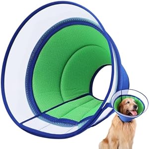 Collar Isabelino Perro, Collar Isabelino Suave para Perro y Gato, Ajustable Collarin Perros para No Rascarse,Conos de Recuperación para Mascotas,Collar de Protección Postoperatoria para Perros(Size 1)