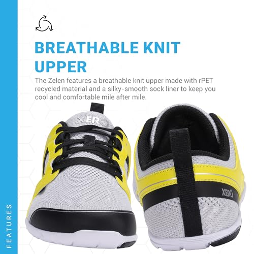 Xero Shoes Zelen Men’s Zero Drop Running Shoes with Removable Insole