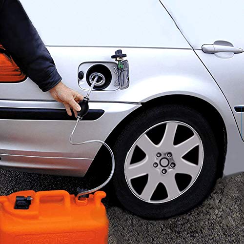Senzeal Siphon Pump Portable High Flow Siphon Hand Pump For Gas Gasoline Petrol Diesel Oil Liquid Water Fish Tank With 2 Durable Pvc Hoses #TOP6
