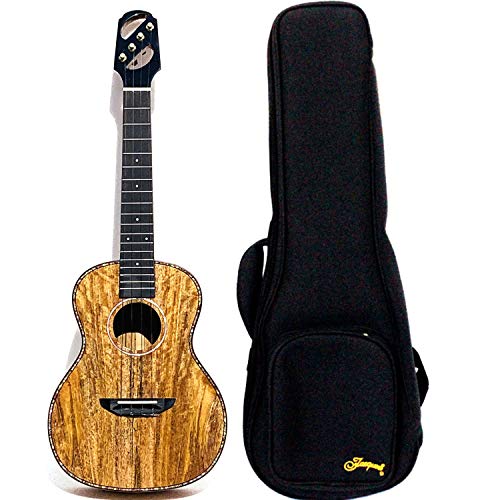 Ukulélé ténor en bois de manguier massif de haute qualité avec sac de transport - Les Beatles, Paul McCartney, John Lennon, RIngo Starr, George Harrison Ukulélé ténor en bois de manguier massif de haute qualité avec sac de transport