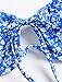 ZAFUL Women High Cut Bikini Sets String Sexy Swimsuit Two Piece Underwire Bathing Suit Brazilian Cheeky Cut Out Cute Swimwear Blue Flower L