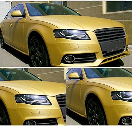 LZLRUN Gold Car Matte Vinyl Wrap Adhesive Film Decal Sheet 1ft x 5ft — view 4