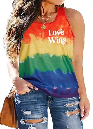 Pride Tank Tops for Women Plus Size Proud Ally Shirt