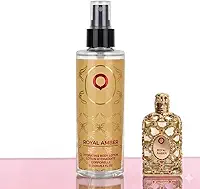 Body splash árabe perfume feminino árabe 200 ml (amber kit perfume e body)