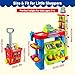 OLEOCA Supermarket Playset for Kids — Grocery Store Pretend Play with Toy Shopping Cart, Cash Register, Scanner & Play Food Accessories – Fun Gift for Ages 3+