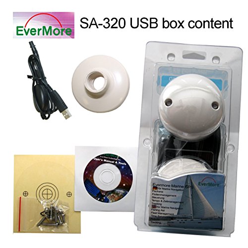 SA-320 12 Kanal USB GPS Satelliten Empfänger für Marine Boot Yacht: SA320 Anschluß an PC Laptop Desktop NMEA 0183 Windows 10 8 7 Vista XP 98