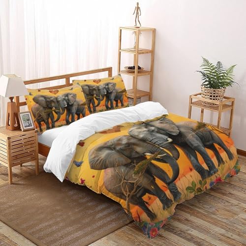Housse de couette éléphant parure de lit cadeau idéal