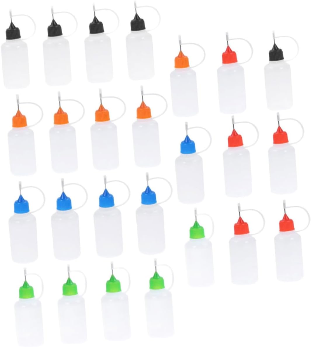 PLAFOPE 25pcs Needle Tip Dispenser Bottle Fine Tip Glue Pigment Squeeze Bottles Portable Storage