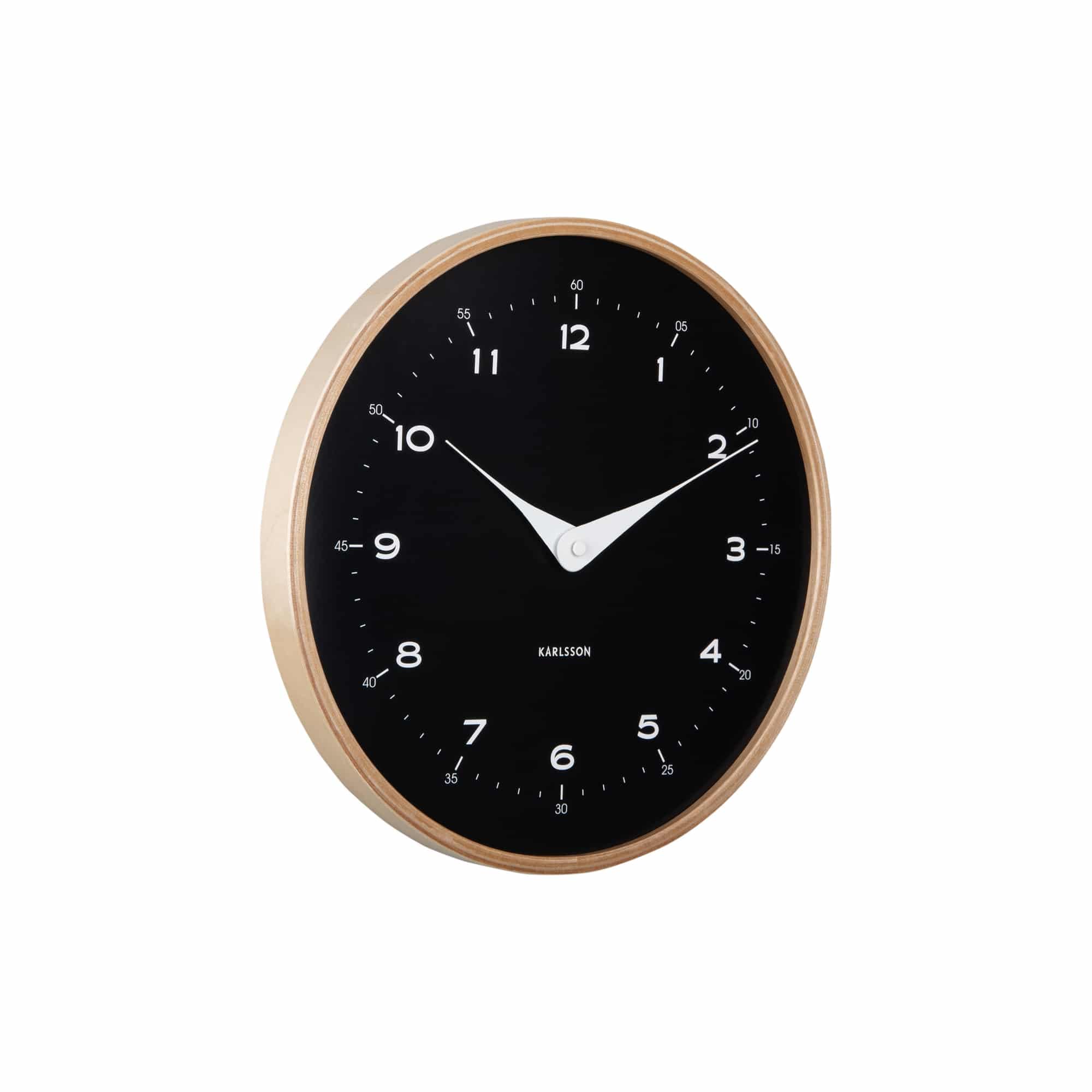 Karlsson Black Wood 'Osado Dome' Wall Clock - Black (30Cm - Ka5995bk)